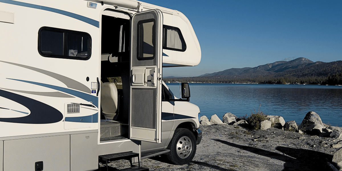 recreational vehicle insurance. rv sitting in front of water